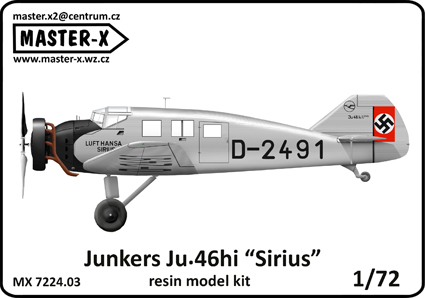 1/72 - Junkers Ju.46 resin kit by Master-X - released - new boxing ...