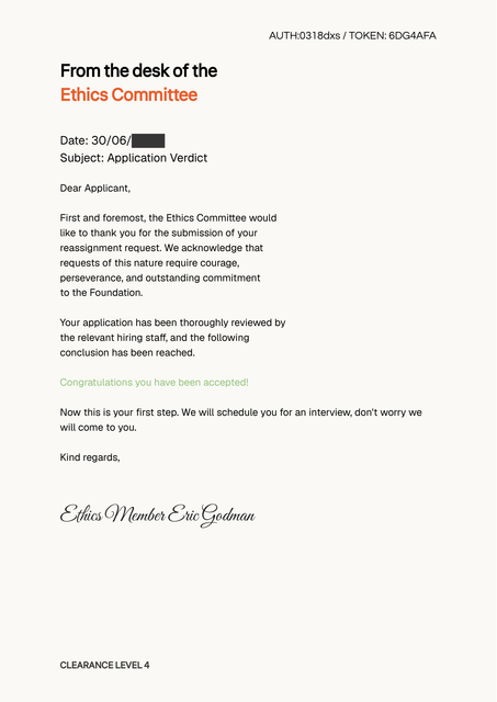 ECM app response Accepted 1