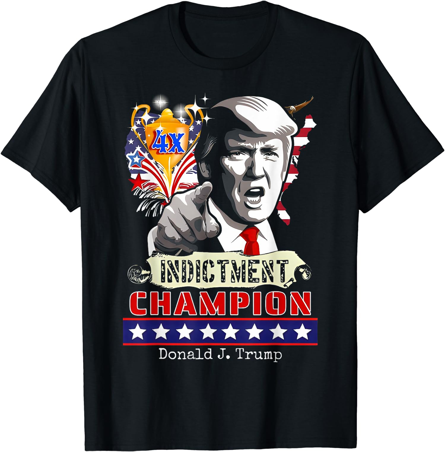 Trump 4 Time Indictment Champ 2024 Elections Gift Unisex T-Shirt