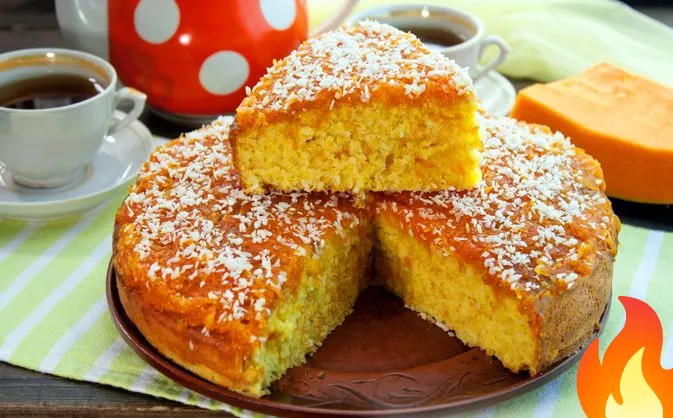 Фото Манник с тыквой, лимоном и кокосовой стружкой