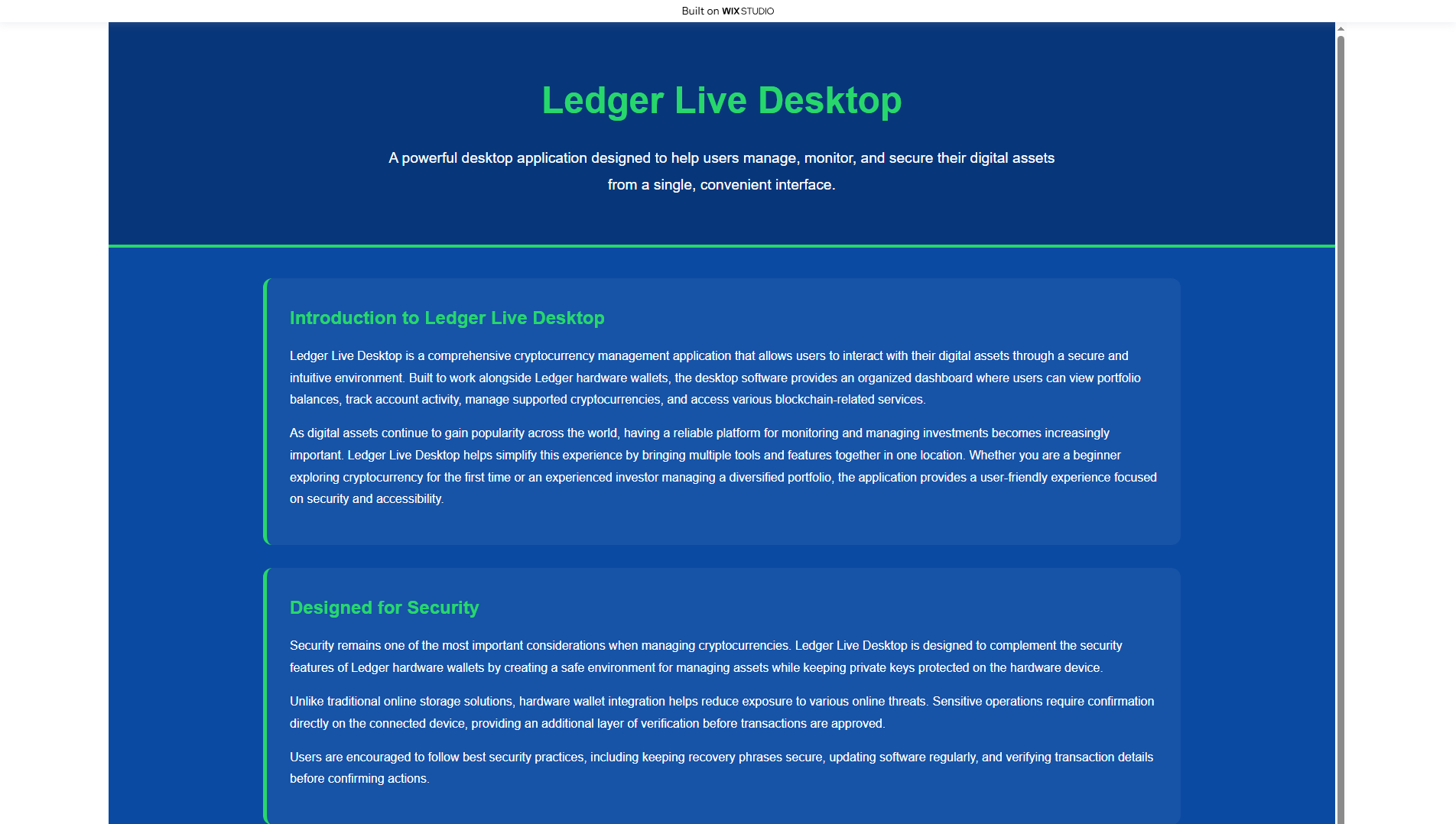 Stored capture of desktop-livescdm.wixstudio.com