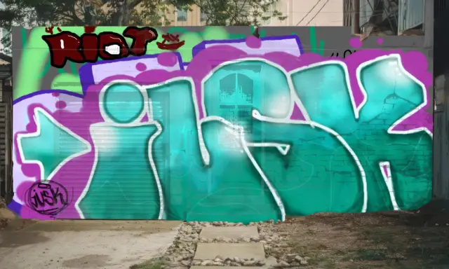 Graffiti artwork by iUSK