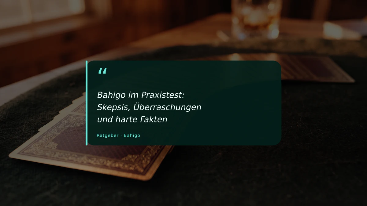 Bahigo im Praxistest: Skepsis, Überraschungen und harte Fakten