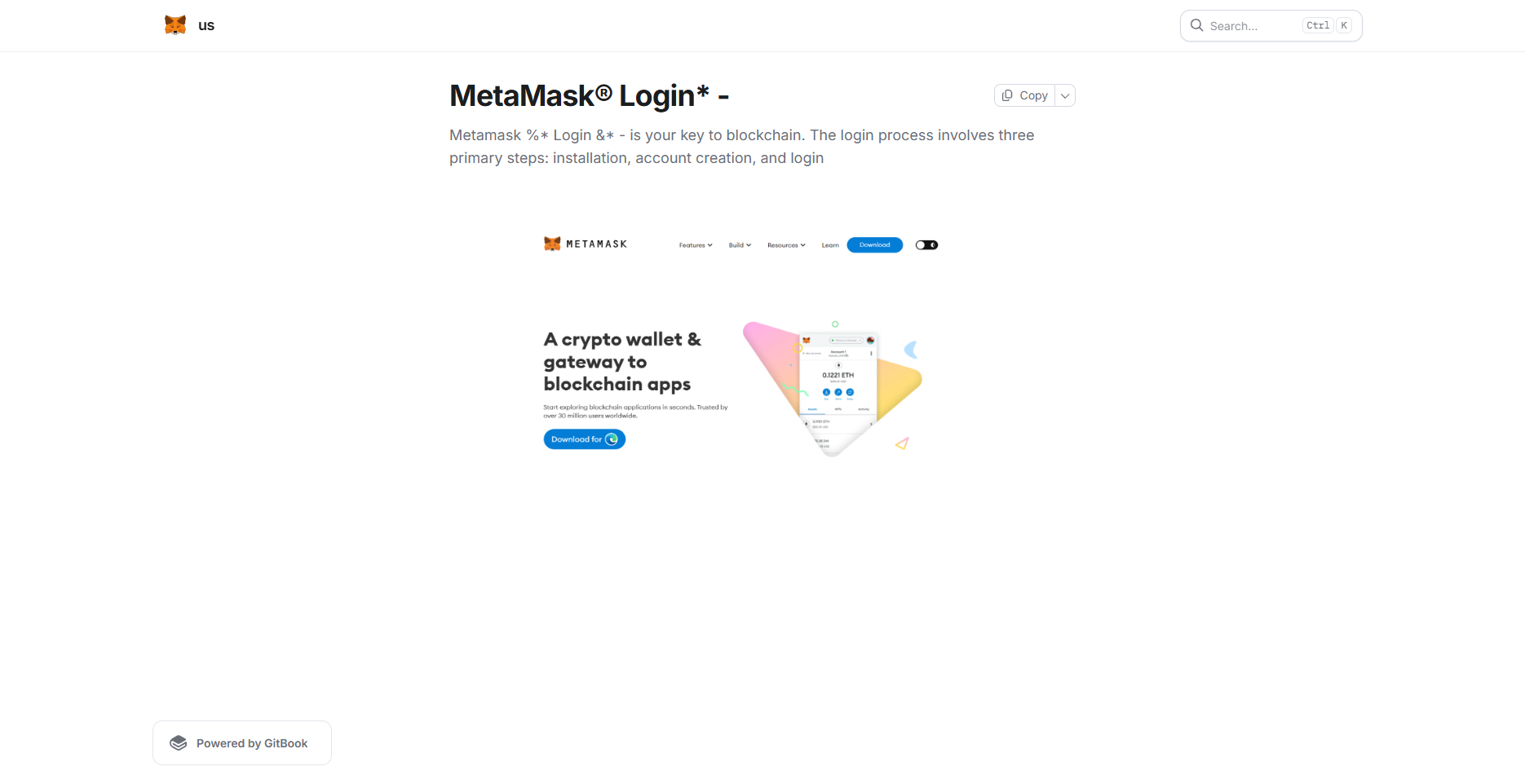 Stored capture of metamsklognn.gitbook.io