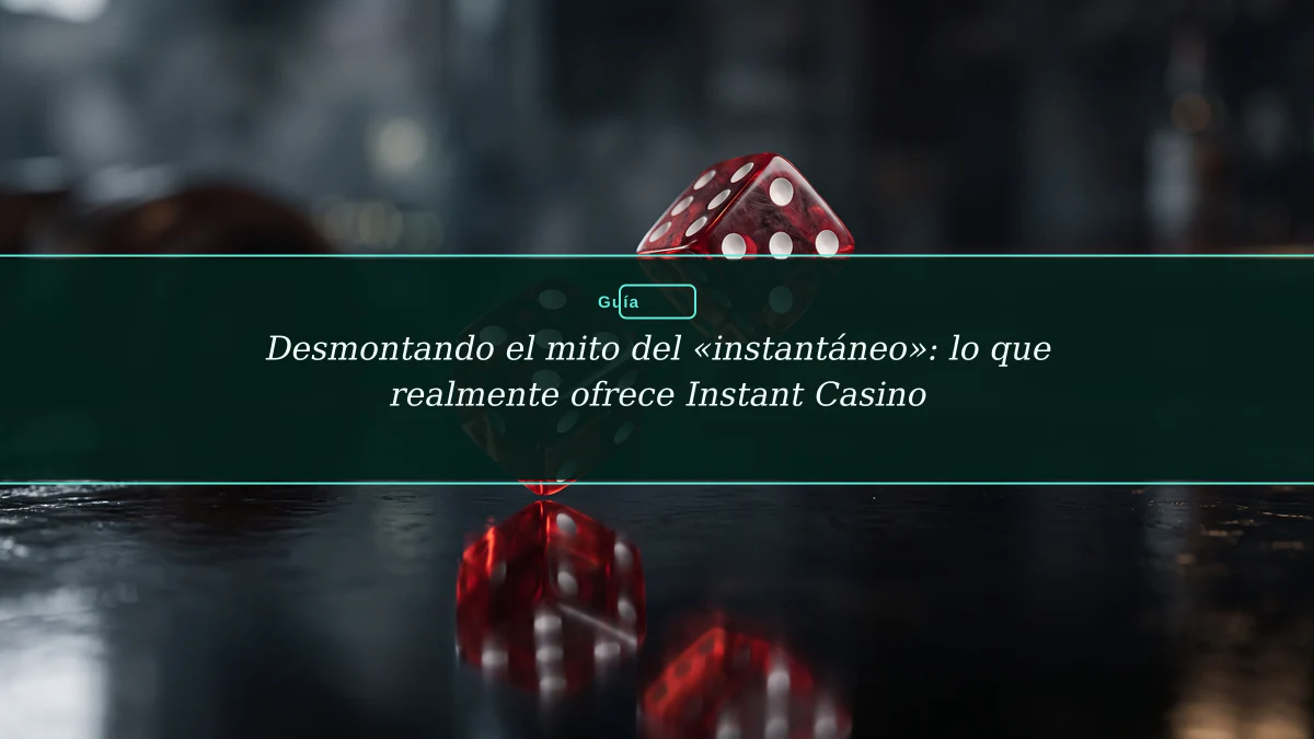 Desmontando el mito del «instantáneo»: lo que realmente ofrece Instant Casino