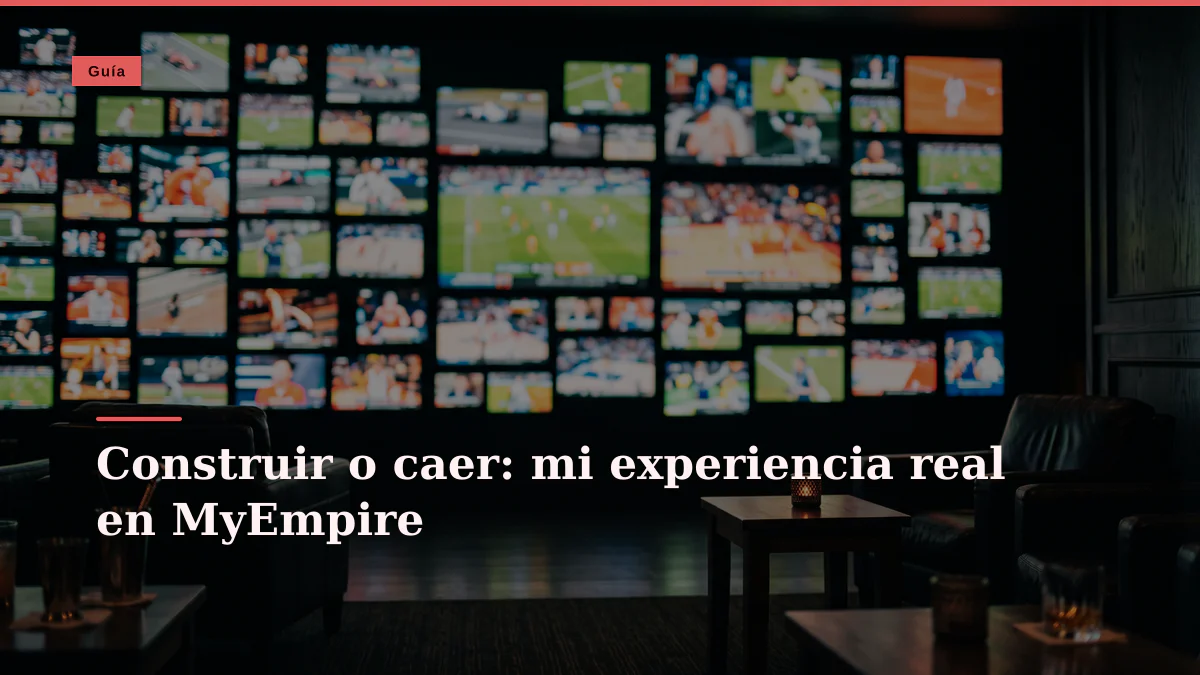 Construir o caer: mi experiencia real en MyEmpire