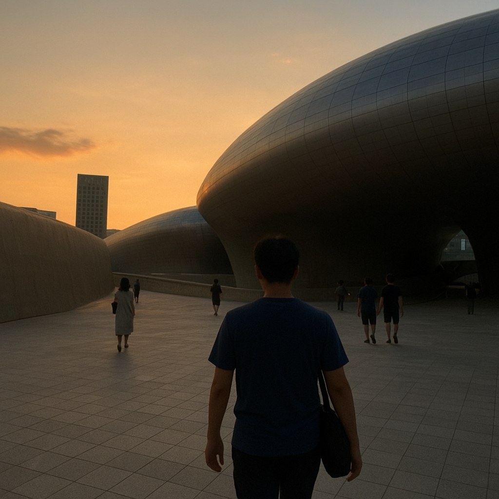 dongdaemun design plaza morning