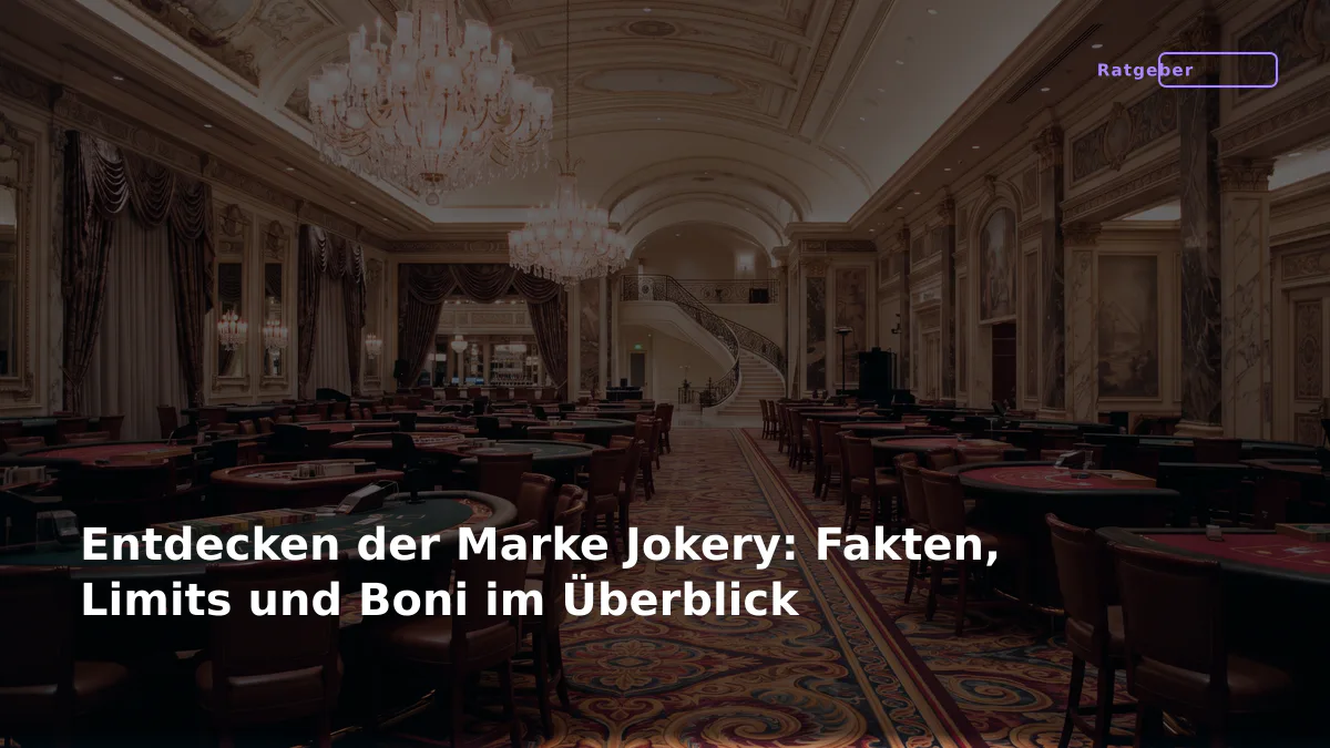 Entdecken der Marke Jokery: Fakten, Limits und Boni im Überblick