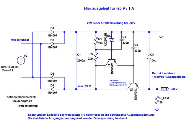 20 V stab Netzteil