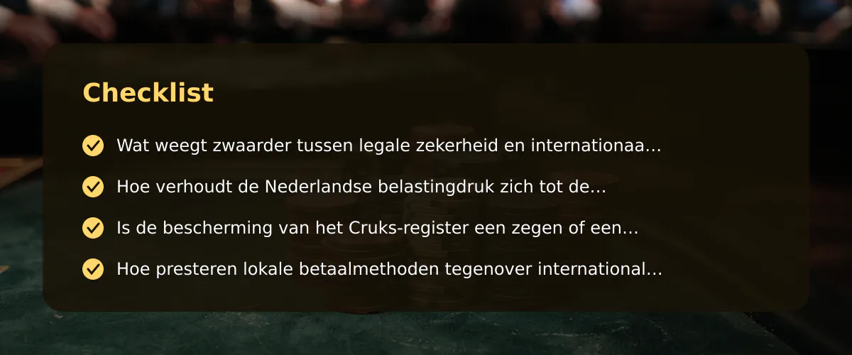 Hogere standaarden tegenover vrije keuze bij casino online beste opties — Checklist