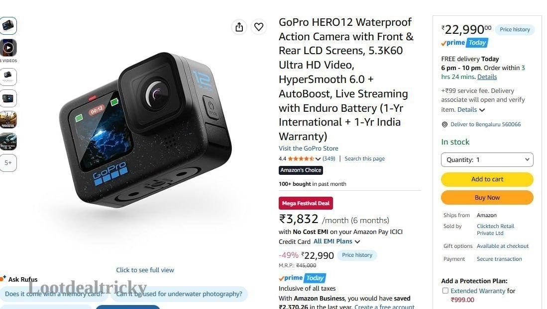 Gopro Hero12 Waterproof – Just ₹22990 | Top Unbeatable Deal