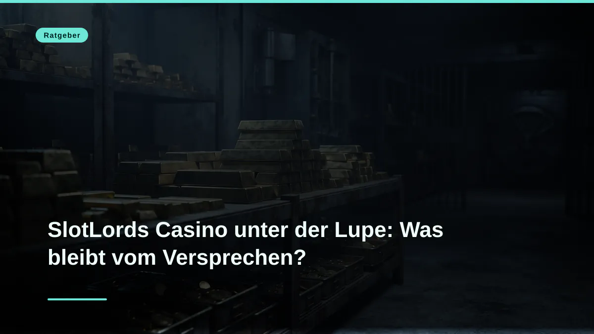 SlotLords Casino unter der Lupe: Was bleibt vom Versprechen?