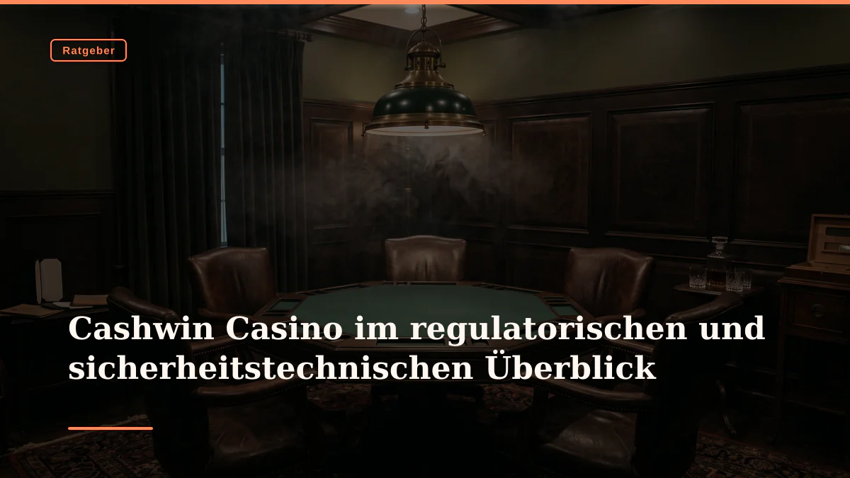 Cashwin Casino im regulatorischen und sicherheitstechnischen Überblick