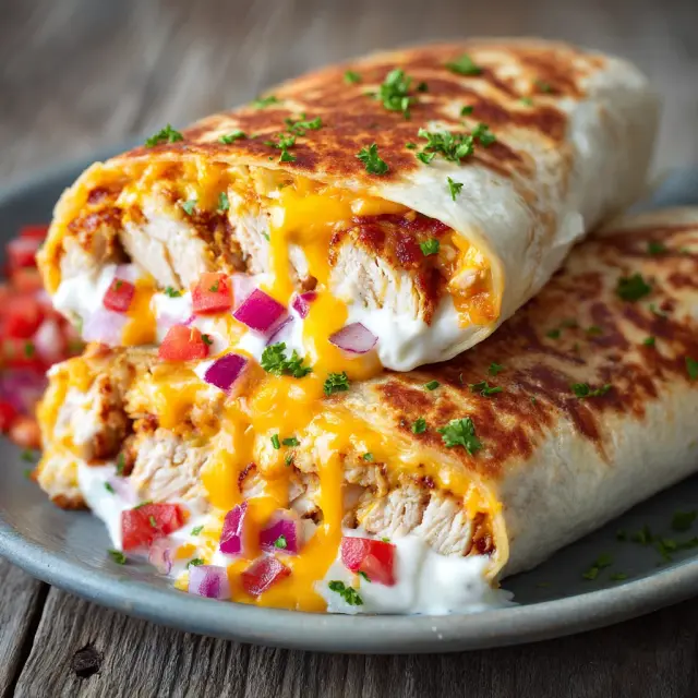 Cheesy Garlic Chicken Wraps The Ultimate Flavor Explosion!