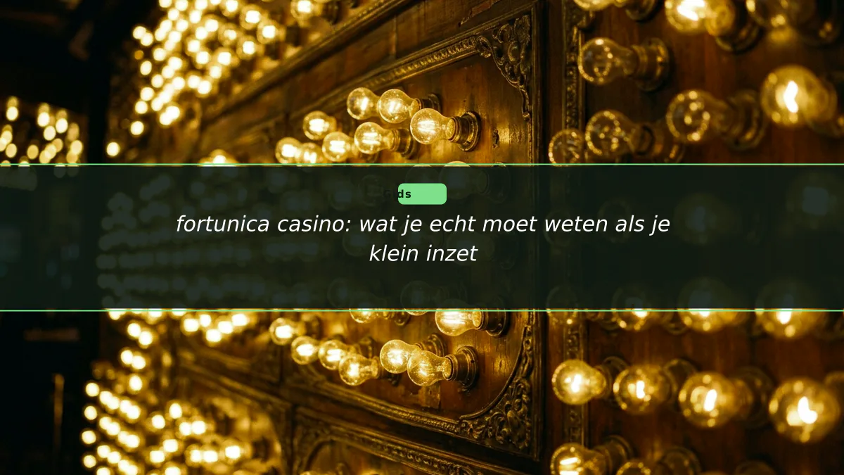 fortunica casino: wat je echt moet weten als je klein inzet