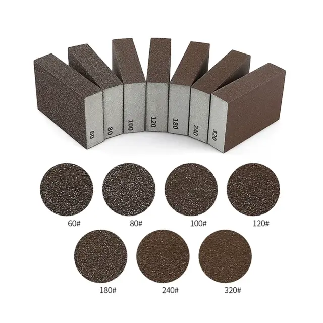 Mixed Grits Sanding Blocks Foam Sandpaper Polishing Sponge Wet Dry Abrasive UK