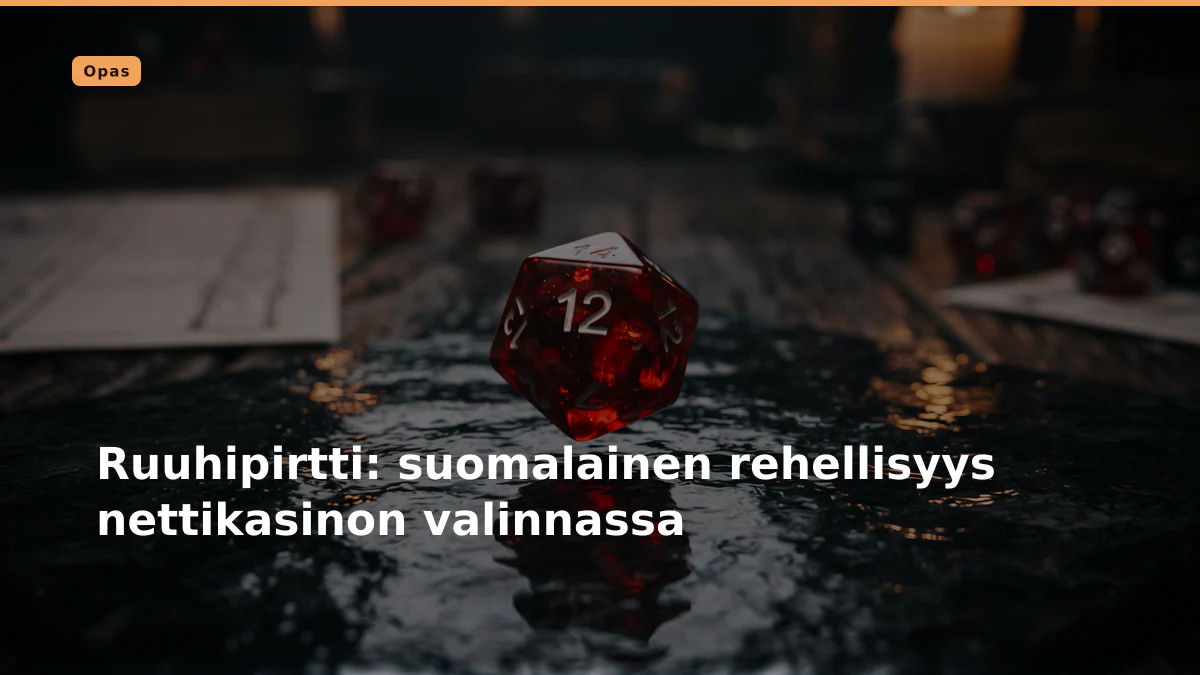 Ruuhipirtti: suomalainen rehellisyys nettikasinon valinnassa