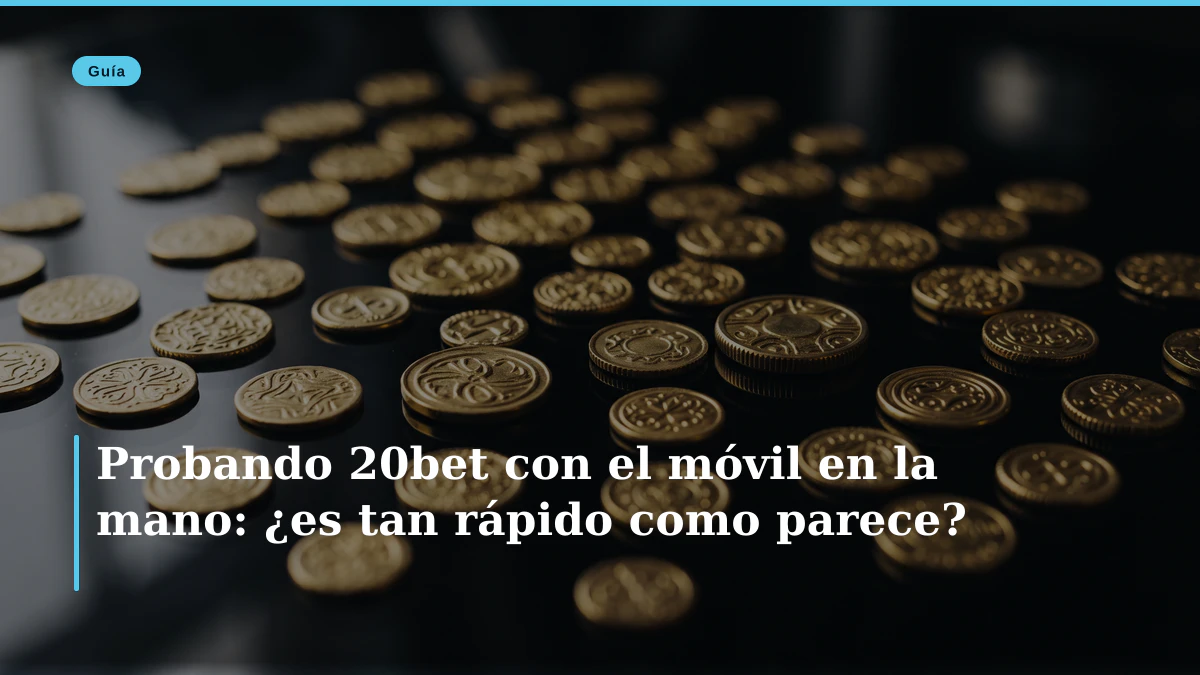 Probando 20bet con el móvil en la mano: ¿es tan rápido como parece?