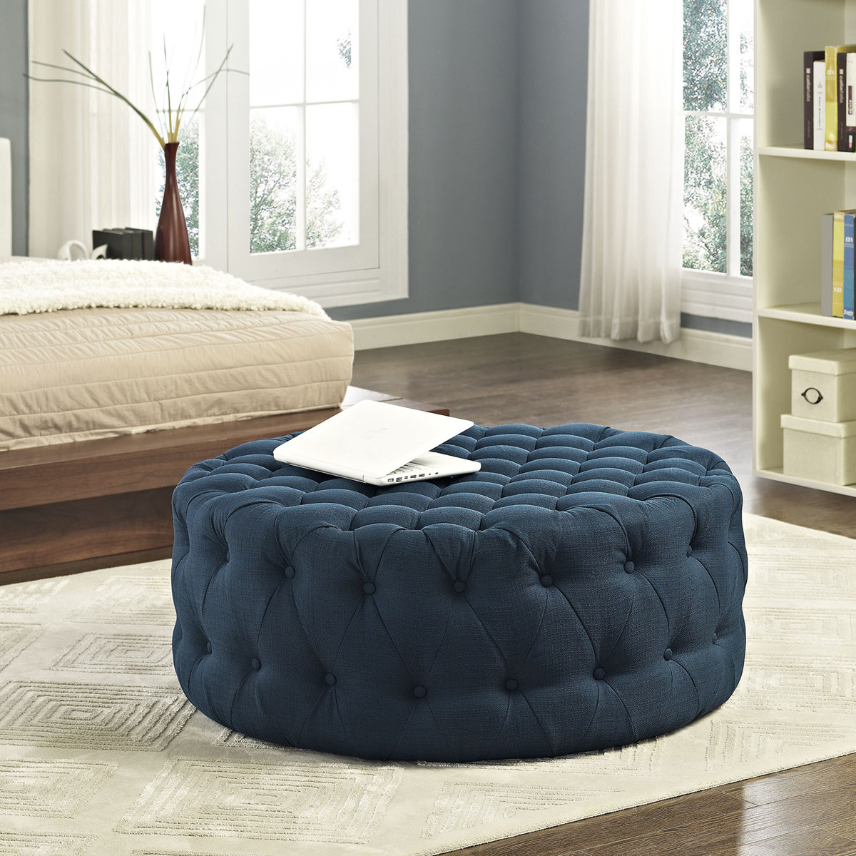 Chester Tufted Square Ottoman