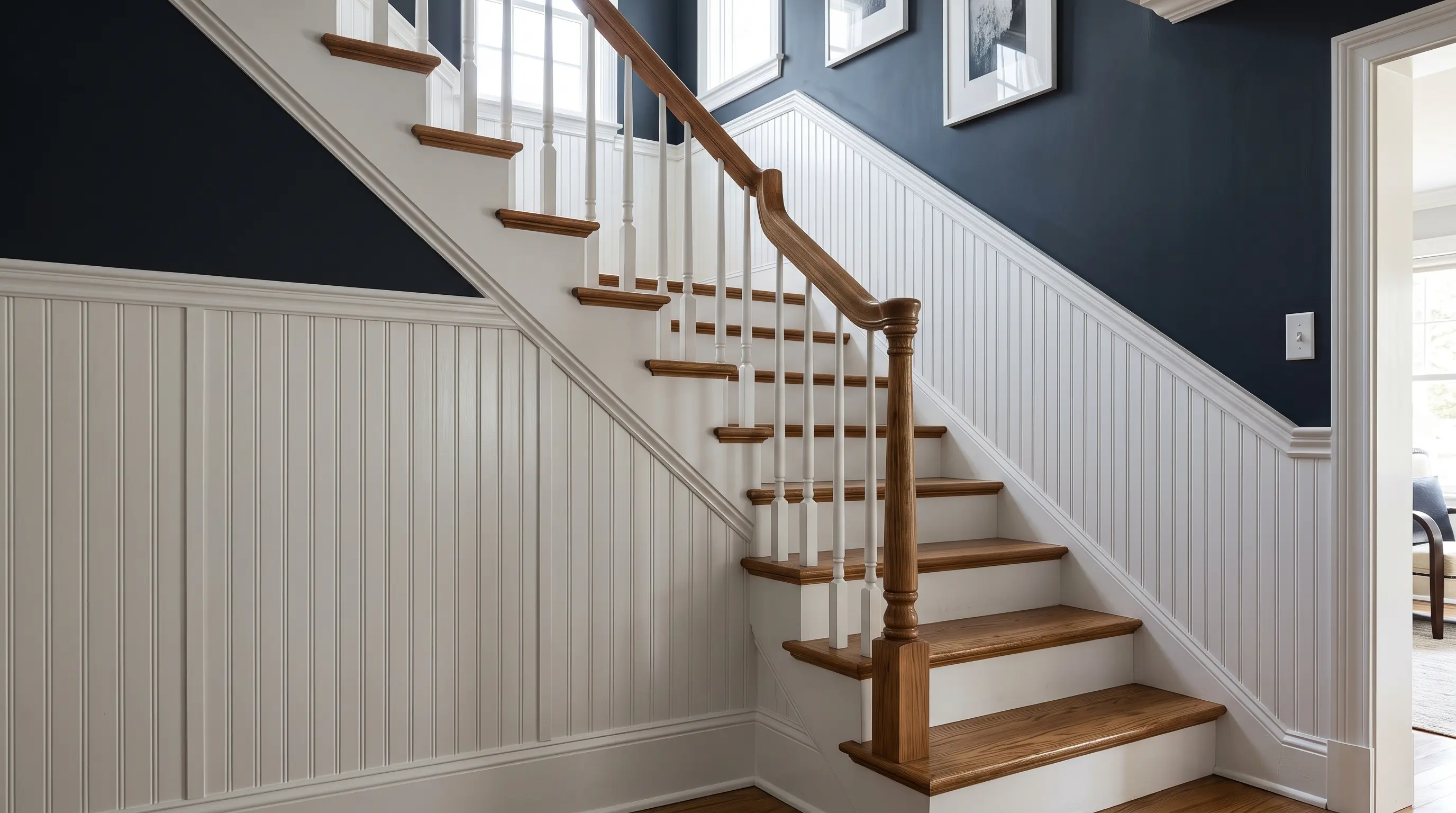 Wainscoting Beadboard Stairwell Wall