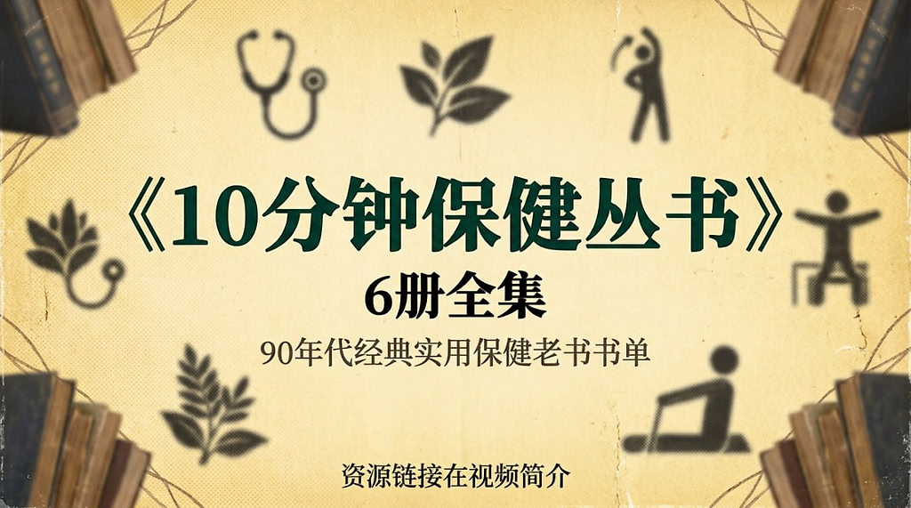 《10分钟保健丛书》6册全集，90年代经典实用保健老书书单