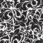 Background Pattern Seamless Texture Black Print Floral Free