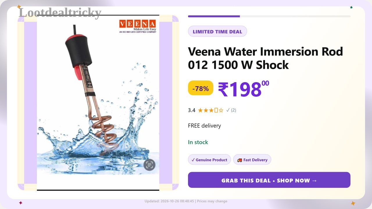   water Immersion Rod – Just ₹198 | Exclusive Sale Discount