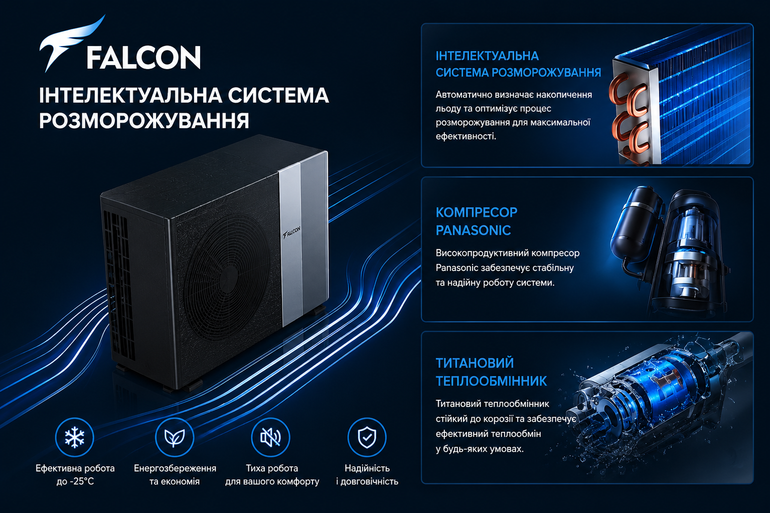 Компоненты теплового насоса Falcon Ultra Компоненты теплового насоса Falcon Ultra