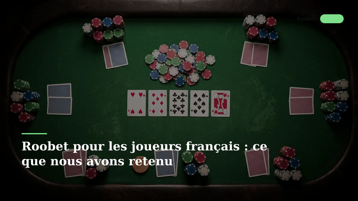 Roobet pour les joueurs français : ce que nous avons retenu
