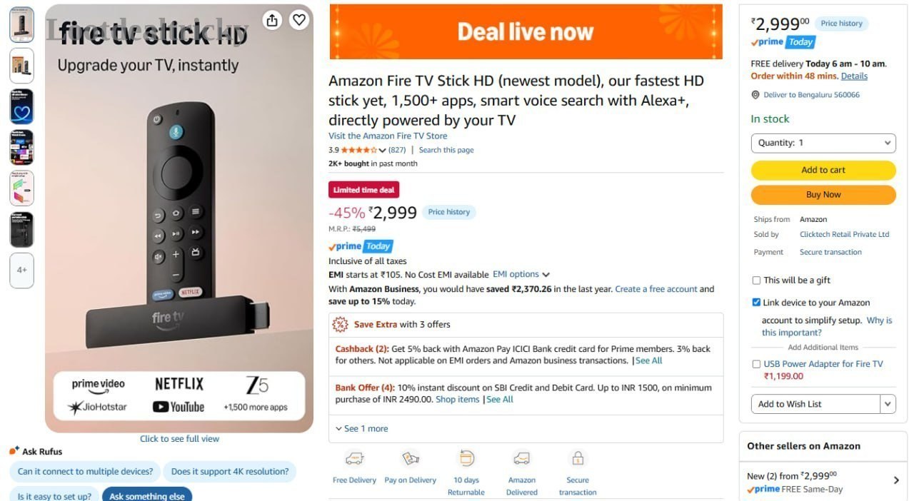 Amazon Fire Tv – Just ₹2999 | Best Deal Amazon Fire Tv – Just ₹2999 | Best Deal