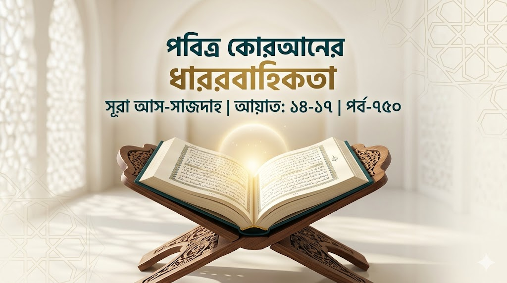 পবিত্র কোরআনের ধারাবাহিকতা সূরা আস-সাজদাহ | আয়াত: ১৪-১৭ | পর্ব-৭৫০
