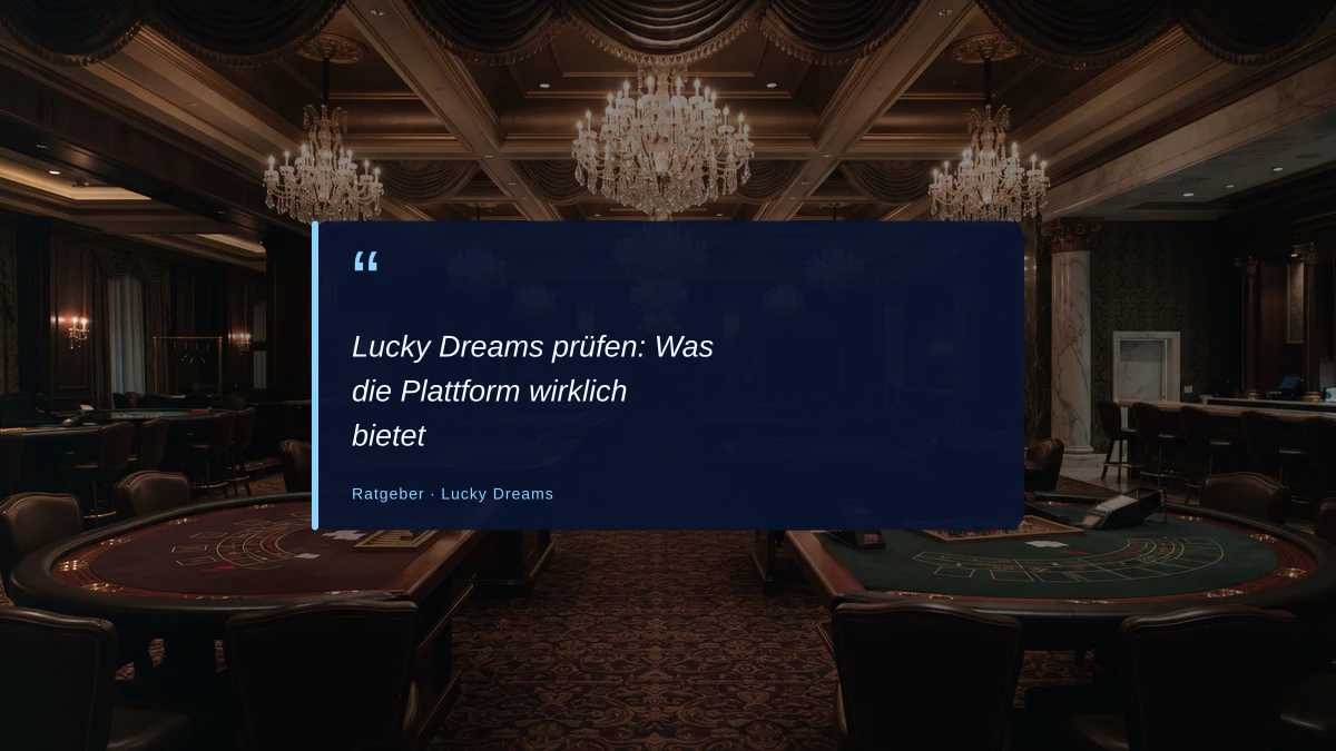 Lucky Dreams prüfen: Was die Plattform wirklich bietet