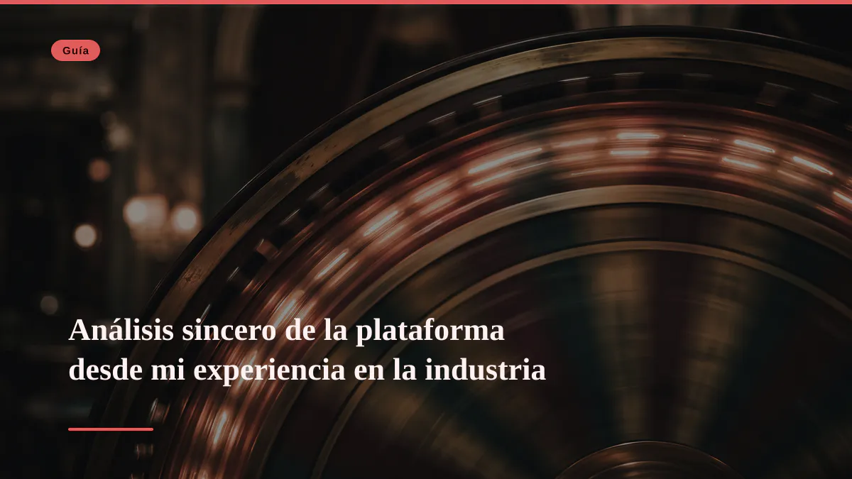 Análisis sincero de la plataforma desde mi experiencia en la industria