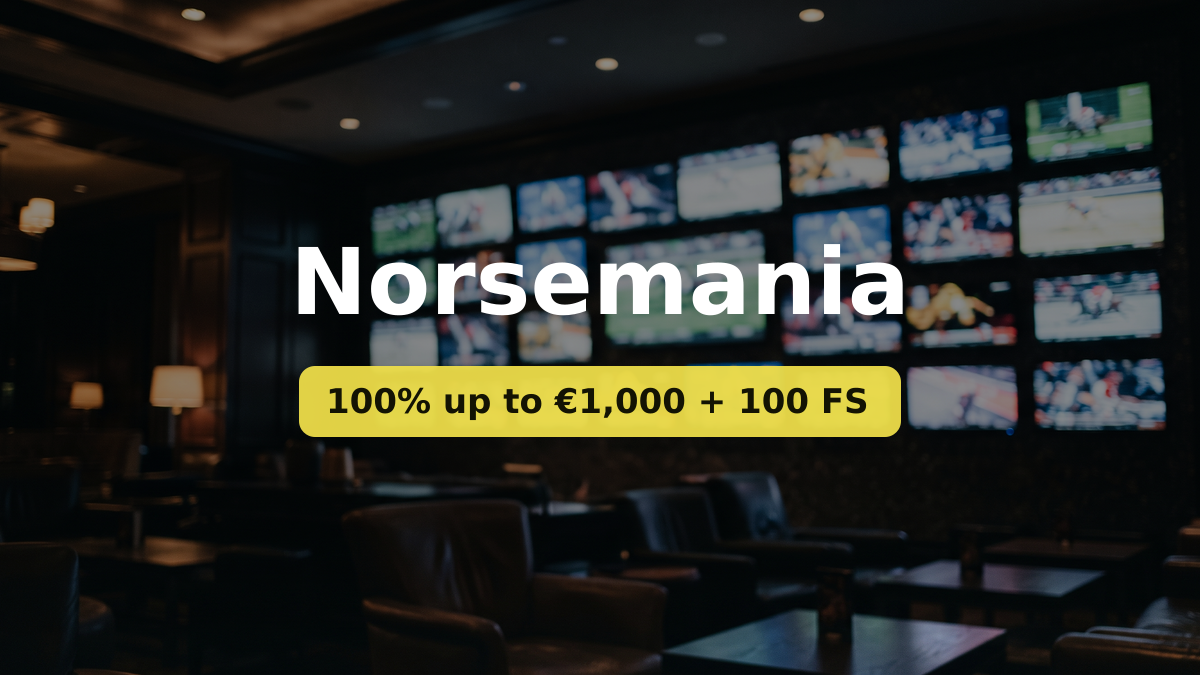 Norsemania casino — welcome bonus 100% up to €1,000 + 100 FS, payments: Visa, Mastercard, Skrill, Neteller, USDT