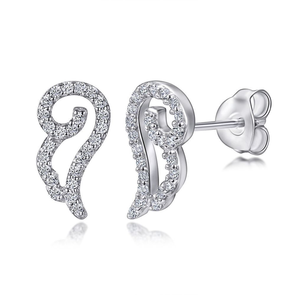 Angel Wing Pavé Studs