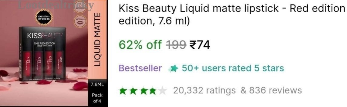 Liquid Matte Lipstick | Limited Time Loot Offer