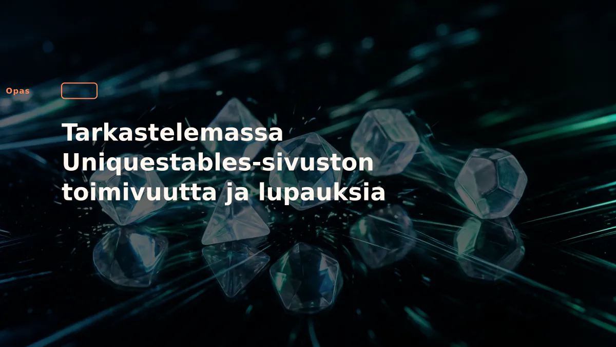 Tarkastelemassa Uniquestables-sivuston toimivuutta ja lupauksia