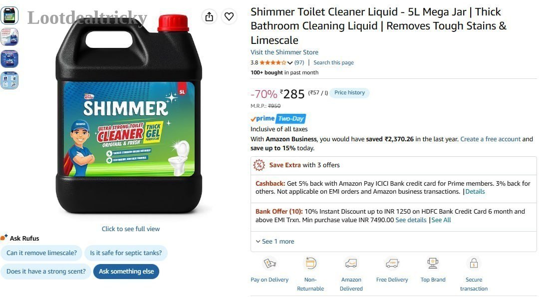 Shimmer Toilet Cleaner – Just ₹285 | Loot Ka Maal