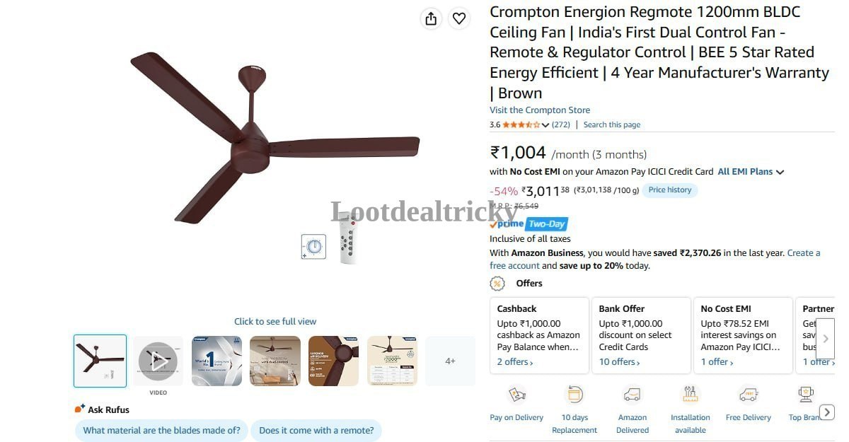 Crompton 1200mm Bldc | Best Price Drop Today