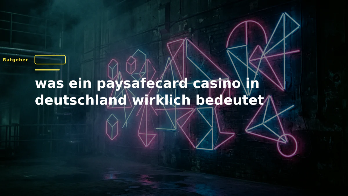 was ein paysafecard casino in deutschland wirklich bedeutet