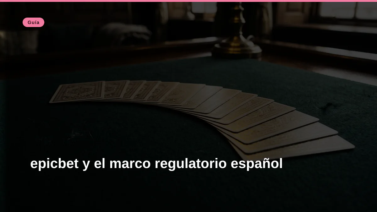 epicbet y el marco regulatorio español