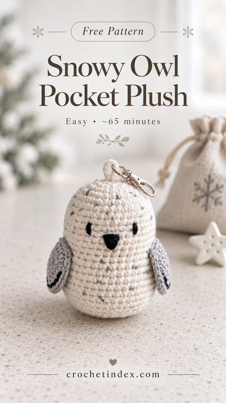 Snowy Owl Pocket Plush Pinterest pin