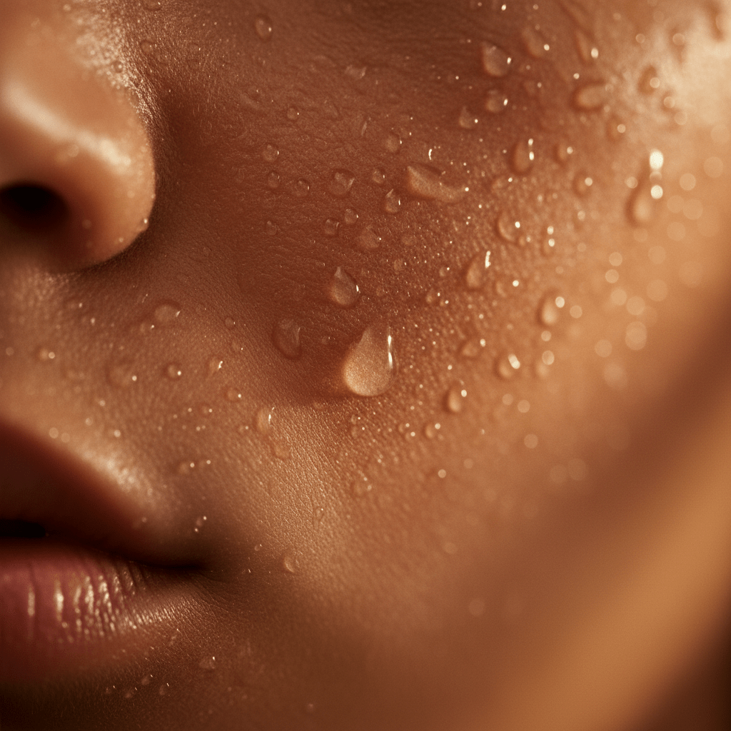 Hydrated skin macro texture