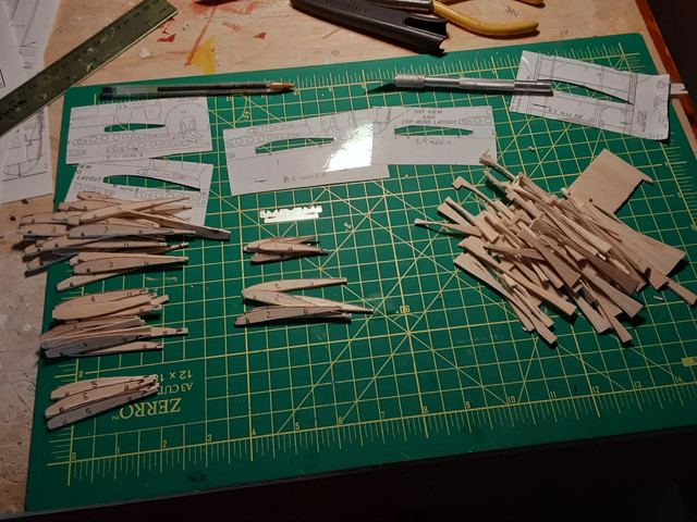 Cut out the ribs with a hobby knife.
