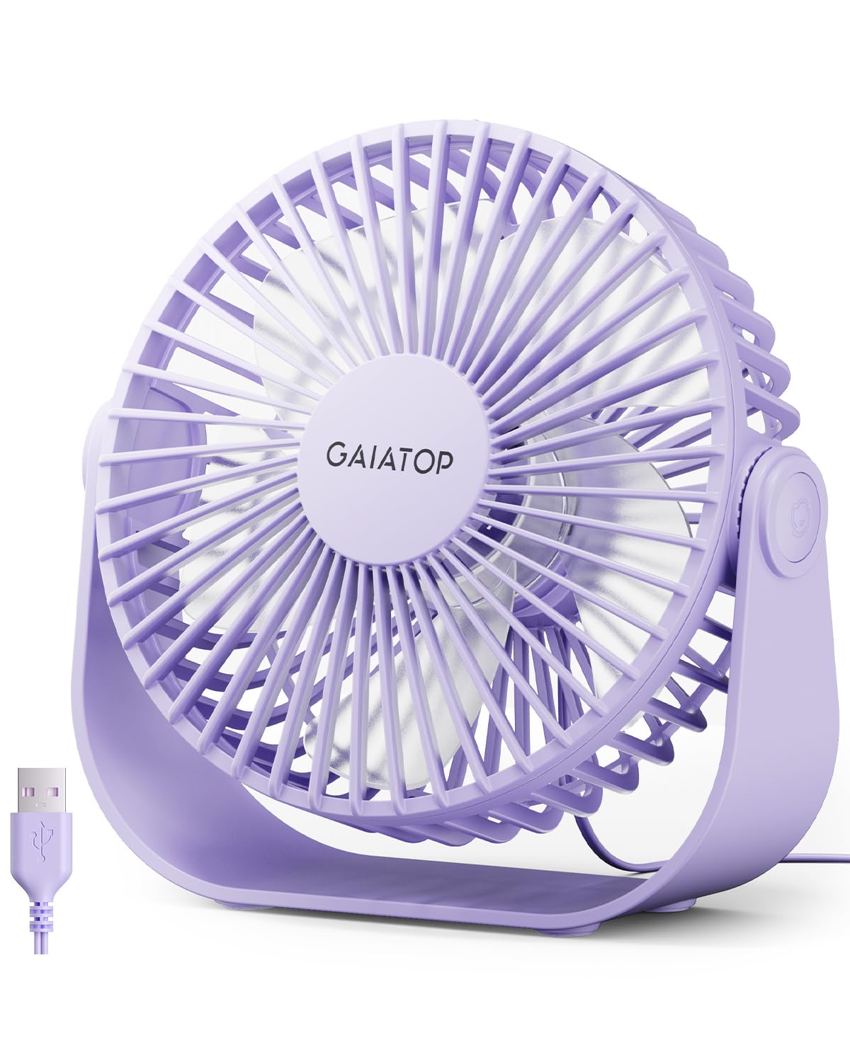 Gaiatop USB Desk Fan, 5.5 Inch Quiet Small Portable Personal Table Fan