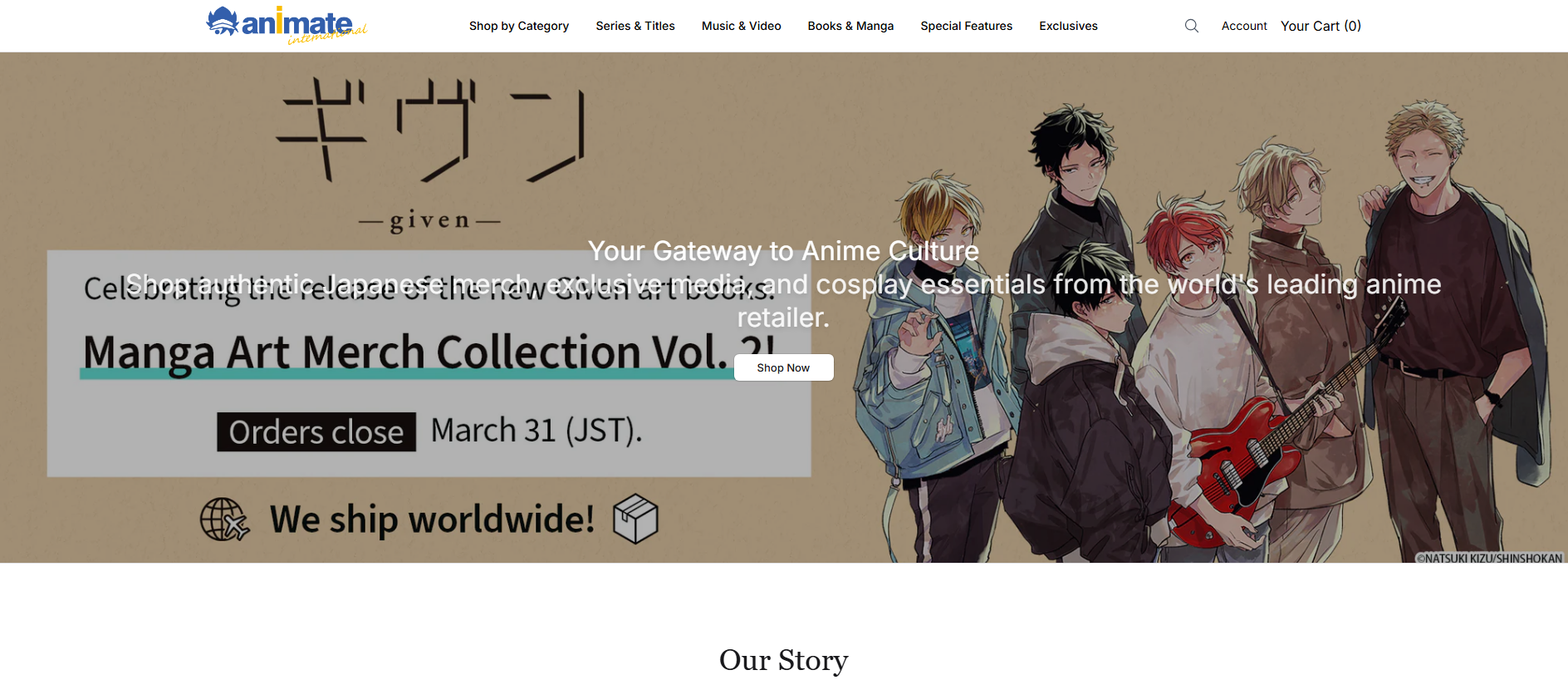 Stored capture of animateinternational.shop
