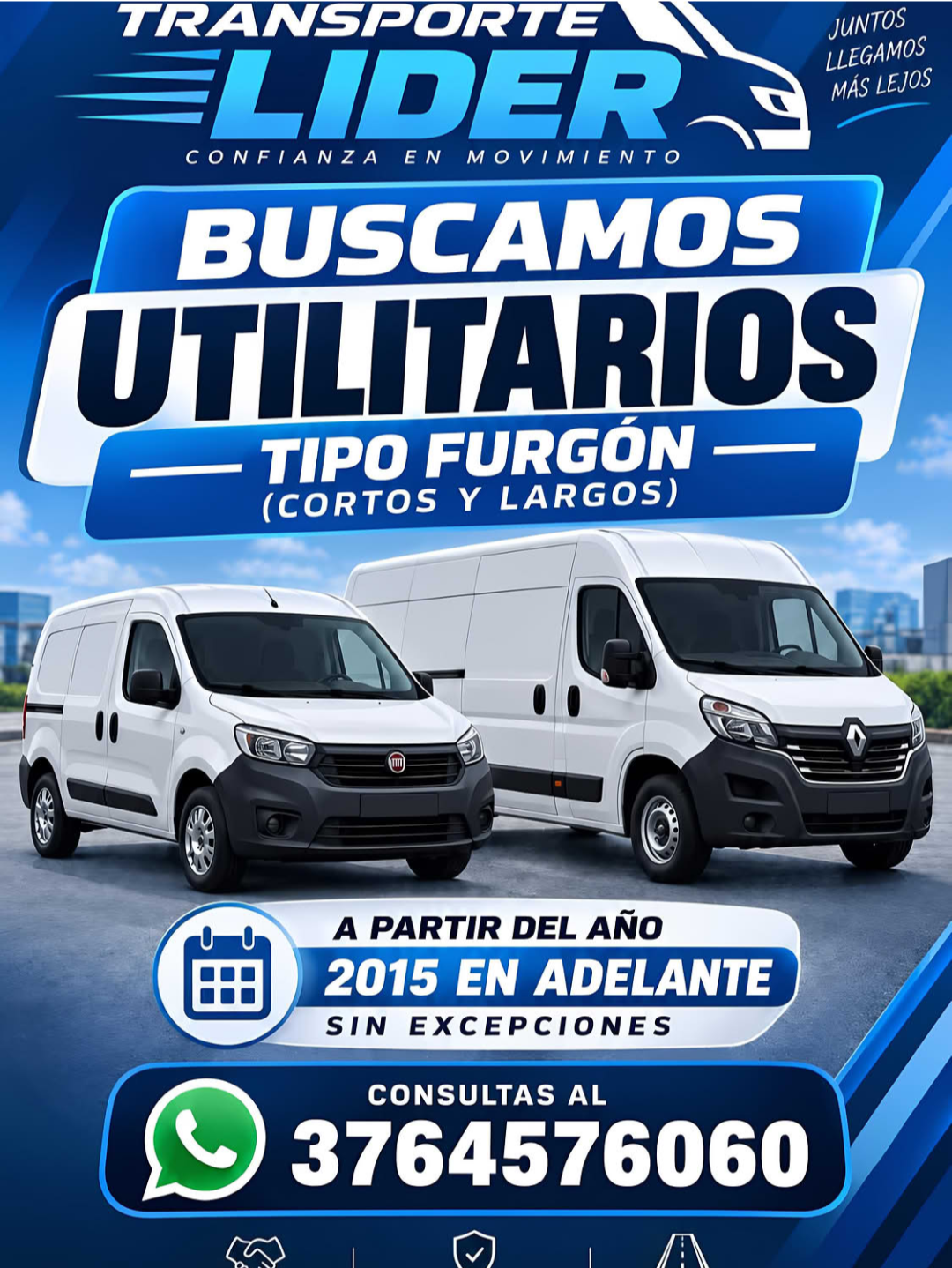 Se Buscan Utilitarios tipo Furgón para Paqueterías en Posadas