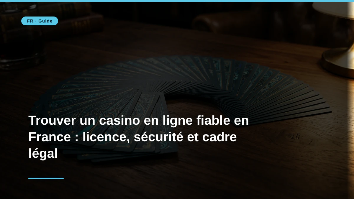Trouver un casino en ligne fiable en France : licence, sécurité et cadre légal