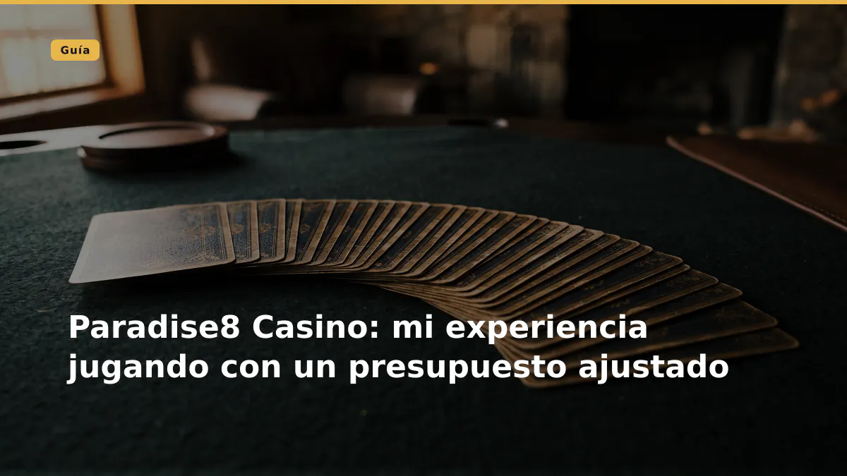 Paradise8 Casino: mi experiencia jugando con un presupuesto ajustado