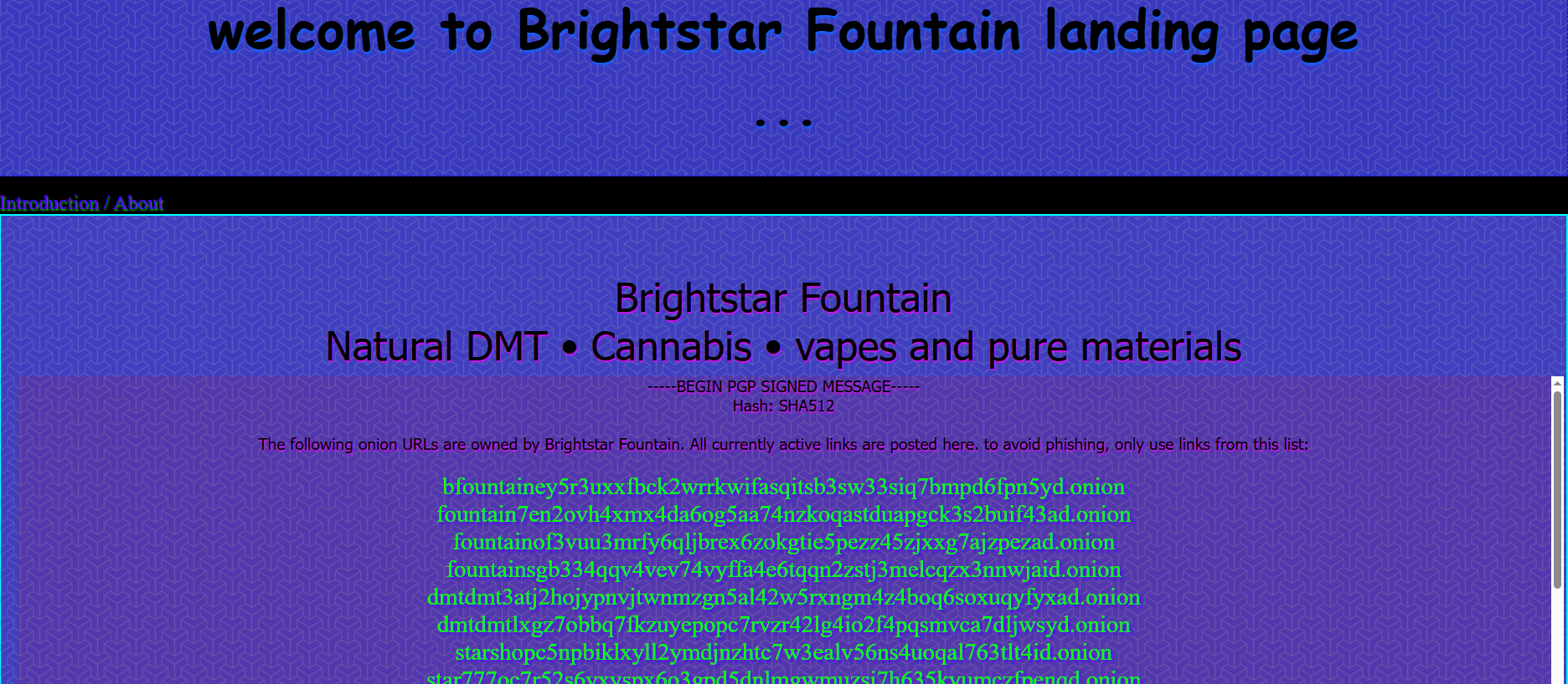 Stored capture of brightstarfountain.space